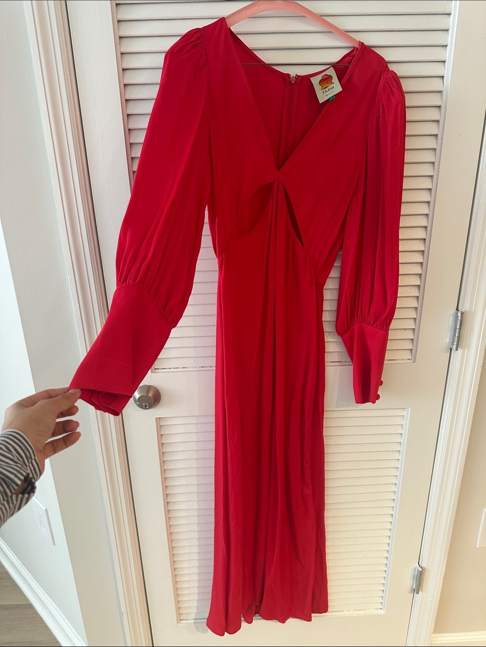FARM Rio Red V-Neck Maxi Dress